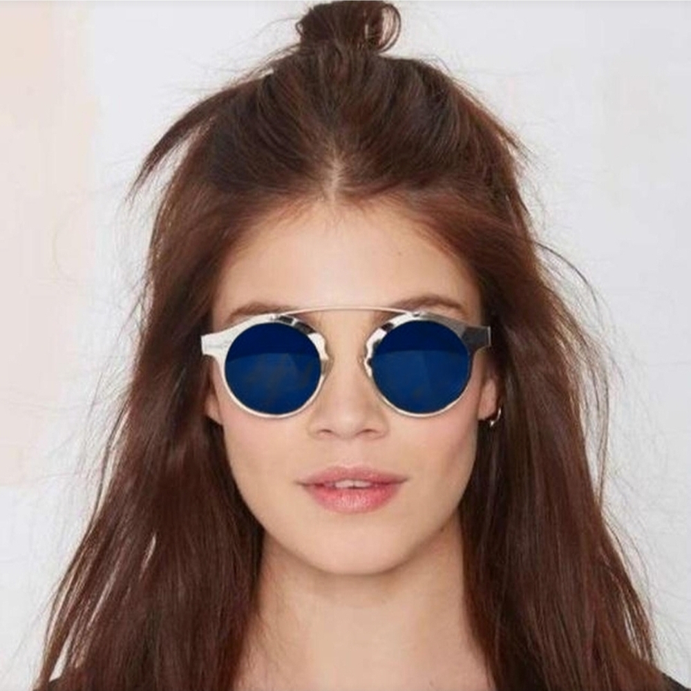 Spitfire INTERGALACTIC Silver And Blue Round Sunglasses